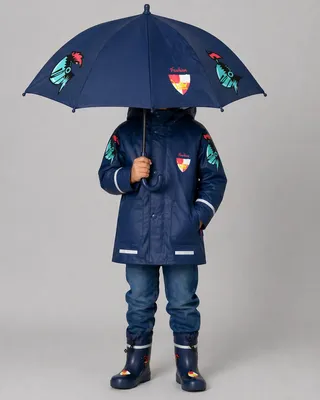 Produktbild von 408564 Playshoes Jungen Regenmantel Ritter – Größe 140, wasserfest