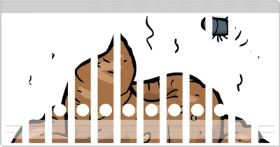 Produktbild von Wallario Ordnerrücken Sticker, selbstklebend für schmale Ordner, 12 Stück, Motiv Comic Scheißhaufen mit Fliegen