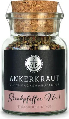 Produktbild von Steakpfeffer No. 1, 85g im Korkenglas