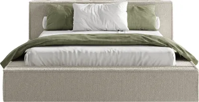 Produktbild von FEDVE Polsterbett Menfi aus Bouclé-Stoff 180x200 cm, Beige
