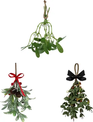 Produktbild von Künstlicher Mistelzweig Blätter Weihnachtsdekoration