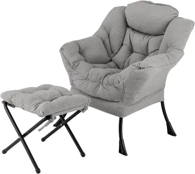 Imagen del producto de Sillón reclinable - Sillón - Sillón de relax - Sillón de estar - Tamaño grande - Tapizado de sherpa suave