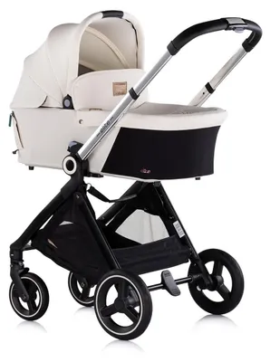 Produktbild von Chipolino Kinderwagen Elite 3 in 1 i-Size Babyschale Sportsitz Babywanne Tasche schwarz beige