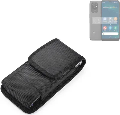Produktbild von Holster Gürteltasche kompatibel mit Doro 8100 Holster Gürtel Tasche wasserabweisend Handy Hülle Schutz Hülle Outdoor schwarz K-S-Trade