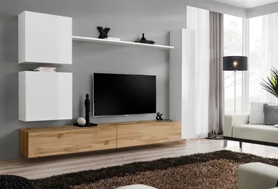 Image de Meuble pour salon RIONATA 8 - blanc / chêne wotan