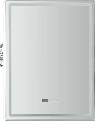 Zdjęcie produktu dla Lustro łazienkowe LED, ściemniane oświetlenie, funkcja przeciwmgielna, 500x700mm