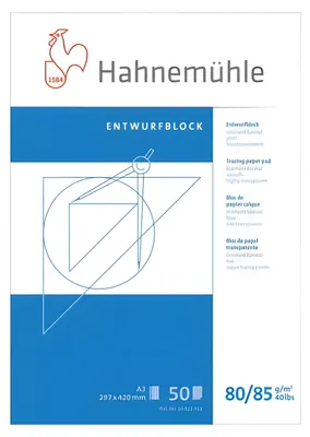 Produktbild von Hahnemühle Transparentblock - A3, 80/85 g/qm, 50 Blatt