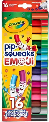 Produktbild von Famanu Set von 16 Emoji Stempeln und Waschbaren Stiften für Kinder - Bunt