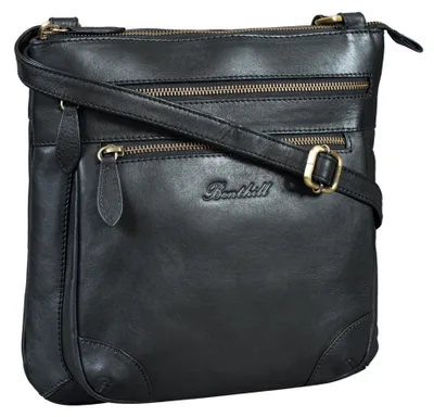 Produktbild von Benthill Umhängetasche Damen Leder | Schultertasche aus hochwertigem Rindsleder | Frauen Handtasche Echt-Leder | Vintage Bag Beutel Ledertasche
