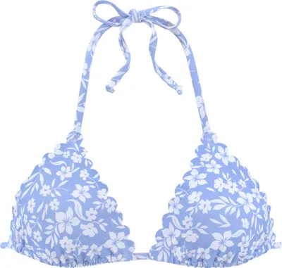 Produktbild von VIVANCE Triangel-Bikini-Top Leni himmelblau-weiß Größe 42 Cup C/D