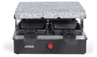 Raclette-Grill 4 Pers. 600 W mit Granitplatte & 4 Pfännchen