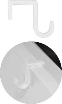 Produktbild von Türhaken Türklemme Türklammer Falzmaß 17 mm Türclip Türhaken Tür Kleiderhaken Universal Weiß
