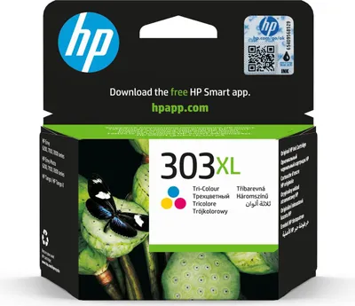 Produktbild von HP 303XL Cyan/Magenta/Gelb Original Druckerpatrone mit hoher Reichweite, Hoch, Cyan, Magenta, Gelb, Tinte auf Farbstoffbasis, 1 Stück(e), 415 Seiten, Einzelpackung