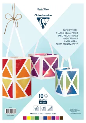 Produktbild von Clairefontaine 10x Transparentpapier Pack.10 Bogen 20x30cm Sortierung 354580C
