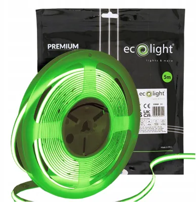 Immagine prodotto di Striscia LED COB 480LED 9W/m GREEN IP20 /5m/ P
