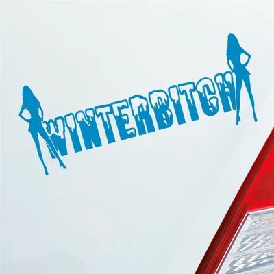 Produktbild von Auto Aufkleber Winterbitch Winter Bitch Schnee Tuning 15x6 cm Hellblau Sticker Heckscheibenaufkleber