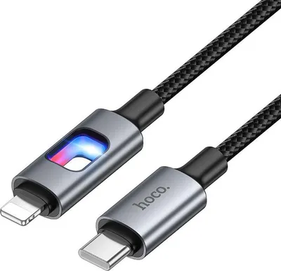 Immagine prodotto di Cavo LED da USB C a Lightning Hoco PD 27W 1,2 m U144 nero
