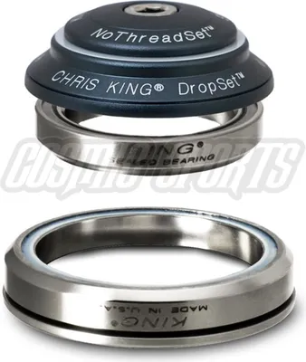 Image de Jeu de direction Chris King DropSet 2 Tapered, roulement en acier inoxydable, 1 1/8"-1.5", GripLock, IS42/28.6