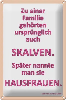 Produktbild von Blechschild Spruch 20x30cm Zu einer Familie gehörten