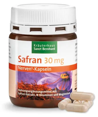 Produktbild von Sanct Bernhard Safran-Nerven-Kapseln 30mg – 60 Kapseln