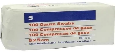 Immagine prodotto di Impacchi di garza 8 pieghe non sterili YPSIPAD 5x5cm, 100 pz COM