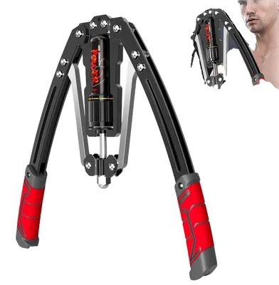 Immagine prodotto di Attrezzo idraulico per l'allenamento delle braccia, resistenza regolabile, design ergonomico, rosso