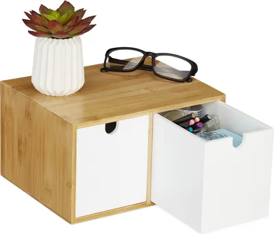 Produktbild von relaxdays Schreibtisch Organizer 2 Schubladen