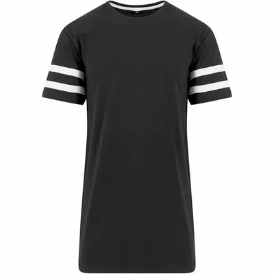 Produktbild von Build Your Brand Uni Streifen Jersey Kurzarm T-Shirt RW5668 (L) (Schwarz/Weiß)