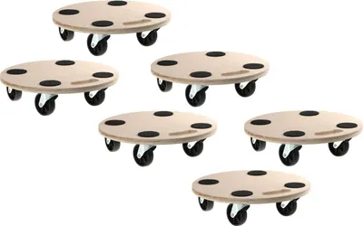 Produktbild von 6 Stück SWV 400060 Blumenroller Rollbrett Möbelroller Transportroller 200kg Rund