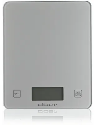 Produktbild von Cloer 6878, Elektronische Küchenwaage, 10 kg, 5 g, Silber, Glas, Arbeitsplatte