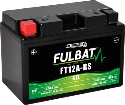 Image de Batterie FULBAT FUL GEL - FT12A-BS / YT12A-BS (Gel, sans entretien)
