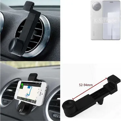 Produktbild von K-S-Trade Lüftungshalterung kompatibel mit Xiaomi Civi 3 KFZ-Halterung Autohalterung Handy-halterung Lüftungsgitter Lüftungsschlitze Schwarz