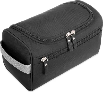 Produktbild von H&S Kulturtasche Damen Herren - Kulturbeutel Herren zum Aufhängen - Waschtasche Damen mit 3 Fächern - Kulturtasche mit Metallhaken - Kosmetiktasche