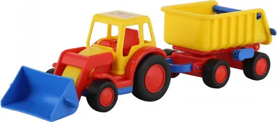 Produktbild von WADER Basics Traktor mit Frontschaufel und Kippanhänger