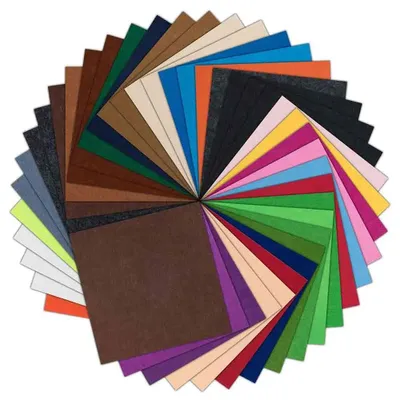 Immagine prodotto di Confezione di feltro Loklik, spessore 1,0 mm, colori assortiti, confezione da 42 pezzi