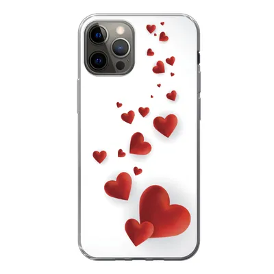 Produktbild von MuchoWow® Handyhülle Schutzhülle Hülle für iPhone 13 Pro Eine Illustration eines Pfades der Herzen Silikon Softcase Handy Hülle - Handy-Tasche