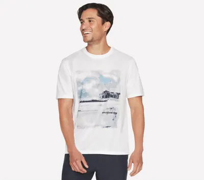 Zdjęcie produktu dla T-shirt męski Skechers Wave Break MTS371-WHT, rozmiar M, kolor biały