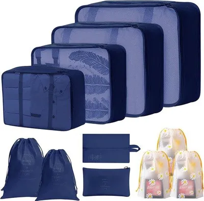 Produktbild von Famanu Packing Cubes Set 11-teilig - Koffer Organizer für Kleidung und Schuhe