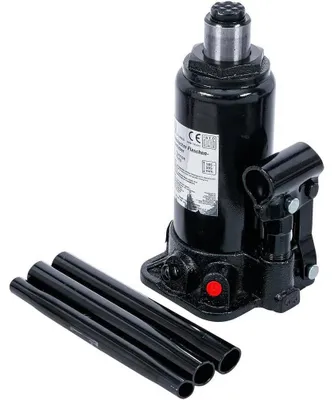 Image de Cric à Vérin Hydraulique 5 t - Compact 124 x 113 x 201 mm - Acier Robuste - Levage Sécurisé et Pratique - D-Work