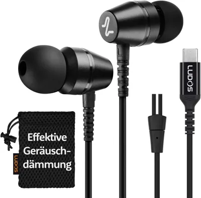 Produktbild von USB-C In-Ear Kopfhörer mit Mikrofon, klare Sprachqualität, Komfort-Design, universelle Gerätekompatibilität für Alltag & Arbeit