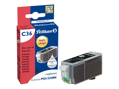 Produktbild von Pelikan Patrone Canon C36 PGI520 bk schwarz kompatibel