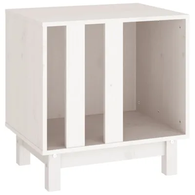 Zdjęcie produktu dla vidaXL Buda dla psa biała 50x40x52 cm lite drewno sosnowe