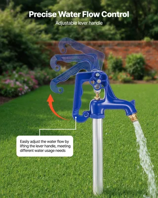 Zdjęcie produktu dla Mrozoodporny hydrant ogrodowy - Kran zewnętrzny - Wysokość 159,5 cm - Głębokość zakopania 91,4 cm - Przyłącze G 3/4 (26,4 mm) - Dźwignia i pokrętło - Bezołowiowy