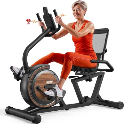 Produktbild von VOWVIT Liegeergometer 16-stufig Magnetwiderstand bis 150 kg Bluetooth