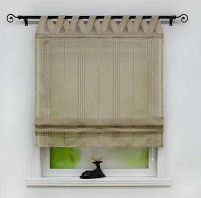 Produktbild von Delien Raffrollo mit Schlaufen Raffgardinen Schlaufenrollo Leinenoptik geräuschlose Gleiten Halbtransparent Grau BxH 80x140 cm