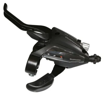 Productafbeelding van Versnellings-/remhendel (voor links) 3-voudig Shimano ST-EF500-4 - 4 vingers - zwart
