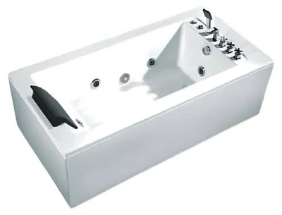 Produktbild von Bad Luxuswanne Whirlpool Badewanne Wellnesswanne Blubberbad Wanne 185x90 cm