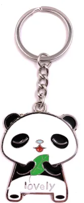 Zdjęcie produktu dla Onwomania brelok do kluczy panda miłość miłość słodkie zwierzę srebrny metalowy wisiorek urok