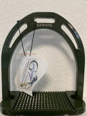 Produktbild von Genisys Steigbügel martini-olive grün glossy mit Strass + Ersatzsteinchen (Platinum)