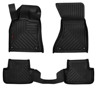 Produktbild von Gummi-Fußmatten für Audi A4 B8 2007-2015 (Limousine/Kombi/Van) – 4-tlg, Schwarz, passgenau
